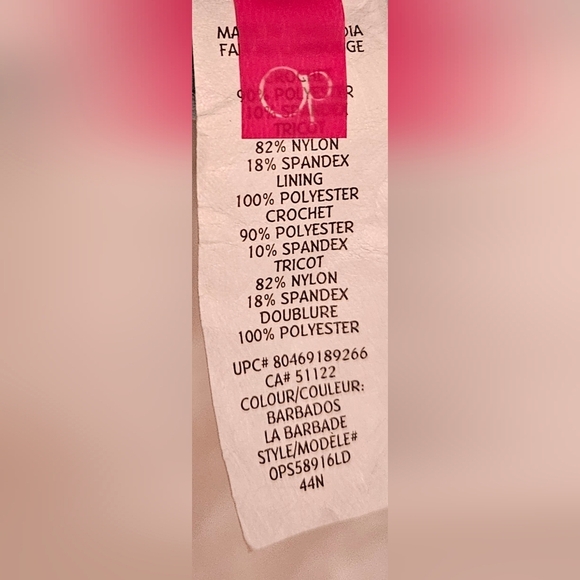 OP Halter Bandeau Bikini Top w/ Lace Overlay - Picture 3 of 4